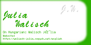 julia walisch business card